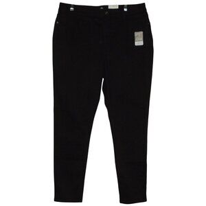 St John's Bay Jeans 16T x 30" Black Ankle Skinny Leg Mid Rise (16 tall)